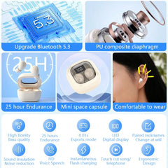 SK small earbuds wireless bluetooth headset,headphones sport,sleep,work,in class invisible wear,bass sound quality earphone 2024