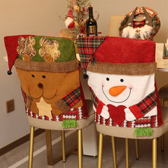 2024 New Christmas Decoration Figurine Chair Cover And Stool Cover Decoration Christmas Home Party Decorations