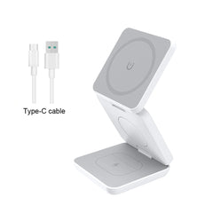 Wireless Charger 3 in 1 Foldable Magnetic Wireless Charging Station for iPhone 15 14 13 12 Pro Max Apple Watch 8 9 Charger