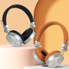 HIFI Retro Wireless Headset Foldable Over Ear Wireless Headphones 80s 90s Brown Retro Headphone Outdoor Mp3