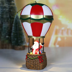 Christmas Santa Hot Air Balloon Ornament with LED Light Merry Christmas Decoartions For Home Xmas Ornaments Navidad 2024