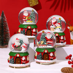 Christmas Music Glass Ball Craft Home Table Decorations Elderly Snowman Ornaments 5ml Merry Christmas Decoration For Home 2024