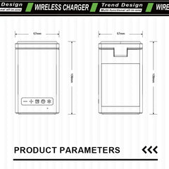 6 in 1 Magnetic Multi-function Bluetooth Speaker Wireless Charger with Alarm Clock for Multiple Devices and Time Display