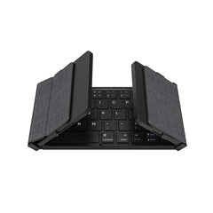 SeenDa Tri-Folding Wireless Keyboard with Touchpad Rechargeable Mini Keyboard Foldable Keyboard for Windows Phone PC Table