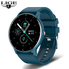 LIGE 2024 Smart watch Ladies Full touch Screen Sports Fitness watch IP67 waterproof Bluetooth For Android iOS Smart watch Female