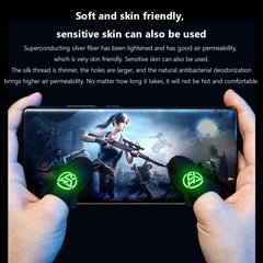 1 Pair For PUBG Gaming Finger Sleeve Luminous Fingertips Cover Anti-slip Breathable Finger Cots Thumb Gloves For Mobile Game