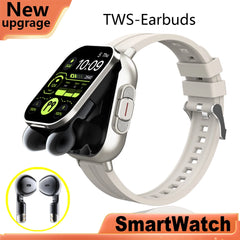 2024 NEW Headset Smart Watch TWS Two In One Wireless Bluetooth Dual Headset Call Health Blood Pressure Sport BT Music Smartwatch