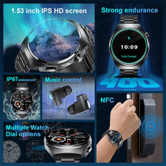 For Xiaomi New 2 in 1 Smart Watch With Earbuds Smartwatch TWS Bluetooth Earphone Heart Rate Blood Pressure Monitor Sports Watch