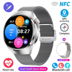 2024 New GPS Sports Track Men's Smart Watch NFC Bluetooth Call Waterproof Smartwatch 360 * 360 HD Touch Screen Smart Men Watches