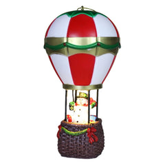 Christmas Santa Hot Air Balloon Ornament with LED Light Merry Christmas Decoartions For Home Xmas Ornaments Navidad 2024