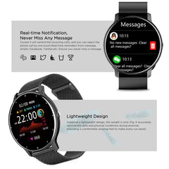 LIGE 2024 Smart watch Ladies Full touch Screen Sports Fitness watch IP67 waterproof Bluetooth For Android iOS Smart watch Female