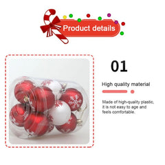 12pcs/box 6cm Christmas Ball Ornaments Xmas Tree Hanging Pendant Christmas Decorations for Home 2024 Navidad Natal New Year Gift