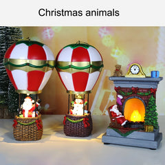 Christmas Santa Hot Air Balloon Ornament with LED Light Merry Christmas Decoartions For Home Xmas Ornaments Navidad 2024