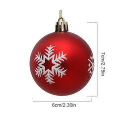 12pcs/box 6cm Christmas Ball Ornaments Xmas Tree Hanging Pendant Christmas Decorations for Home 2024 Navidad Natal New Year Gift