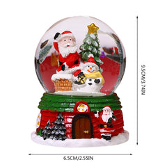 Christmas Music Glass Ball Craft Home Table Decorations Elderly Snowman Ornaments 5ml Merry Christmas Decoration For Home 2024