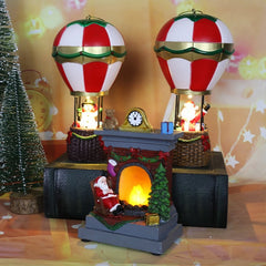 Christmas Santa Hot Air Balloon Ornament with LED Light Merry Christmas Decoartions For Home Xmas Ornaments Navidad 2024