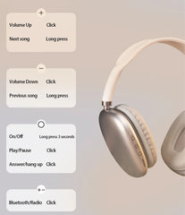 P9 Pro Max Wireless Bluetooth Headphones Hifi Stereo Noise Cancelling Waterproof Mic Pods Over Ear Sports Gaming Headset