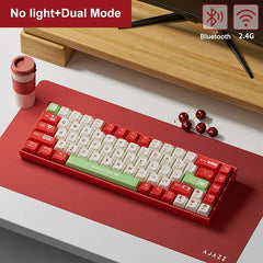 AJAZZ AK680 Mechanical Keyboard ABS Keycap 68 Keys Wired Wireless Bluetooth Gamer Keyboard Hot Swap Custom Gasket for Pc Laptop