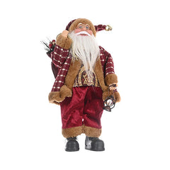 Christmas Santa Claus Toy With Gift Bag Stand Santa Claus Decor Resin Mini Holding Presents Home Navidad Party Ornaments 2024