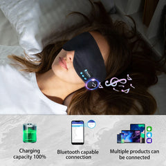 Sleeping Mask With Bluetooth Sleep Headphones Travel Cotton Eye Mask for Women Men Sleep Earphones Wireless Eyemask For Travel