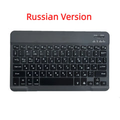 Mini Bluetooth Keyboard Wireless Keyboard Rechargeable Russian Spain Keyboards For IOS Android Windows 10 Inch For Phone Tablet