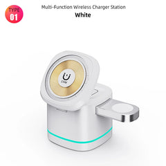 3 in 1 Transparent Magnetic 15W Wireless Charger Charger Stand For iPhone 14 13 12 ProMax Airpod Pro Watch 8 SE Charging Station