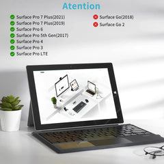 For Microsoft Surface Pro 3 4 5 6 7 8 9 X Go 1 2 3 Tablet Keyboard Ultra Slim Wireless Bluetooth Keyboard With Touchpad Backlit