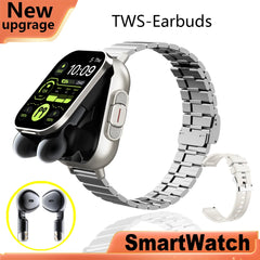 2024 NEW Headset Smart Watch TWS Two In One Wireless Bluetooth Dual Headset Call Health Blood Pressure Sport BT Music Smartwatch