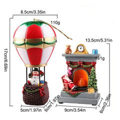 Christmas Santa Hot Air Balloon Ornament with LED Light Merry Christmas Decoartions For Home Xmas Ornaments Navidad 2024