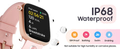 Alexa Built-in TOOBUR Smart Watch Heart Rate Monitor Sleep Tracker Pedometer IP68 Waterproof Smartwatch Compatible Android iOS