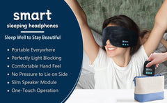 Sleeping Mask With Bluetooth Sleep Headphones Travel Cotton Eye Mask for Women Men Sleep Earphones Wireless Eyemask For Travel