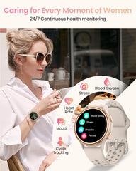 Smart Watches for Women [400+Watch Faces/Calls/Female Health], 1.27" Fitness Tracker Smartwatch for iPhone ＆ Android, Activity T