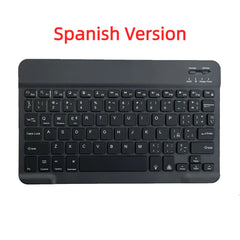 Mini Bluetooth Keyboard Wireless Keyboard Rechargeable Russian Spain Keyboards For IOS Android Windows 10 Inch For Phone Tablet