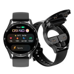 GEJIAN X7 Headset Smart Watch TWS Two In One Wireless Bluetooth Dual Headset Call Health Monitor Sport Music Smartwatch 2023 New