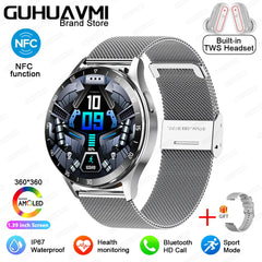 For HUAWEI New 2 in 1 Smartwatch With Earbuds Watch TWS Bluetooth Earphone Heart Rate Blood Pressure Monitor Sport Watch Fitness