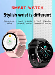 LIGE 2024 Smart watch Ladies Full touch Screen Sports Fitness watch IP67 waterproof Bluetooth For Android iOS Smart watch Female