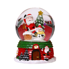 Christmas Music Glass Ball Craft Home Table Decorations Elderly Snowman Ornaments 5ml Merry Christmas Decoration For Home 2024