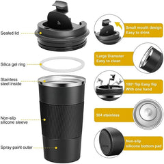 510ml 304 Stainless Steel Coffee Cup Thermal Mug For Xpeng Xiaopeng P7 G9 Car supplies Car accessories