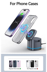 3 in 1 Transparent Magnetic 15W Wireless Charger Charger Stand For iPhone 14 13 12 ProMax Airpod Pro Watch 8 SE Charging Station